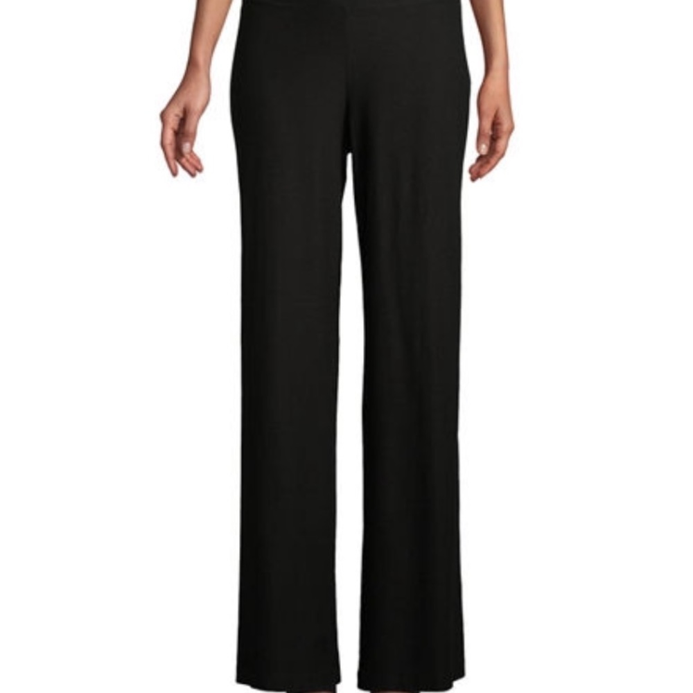 Eileen Fisher Straight Wide Leg Pull On Pants S